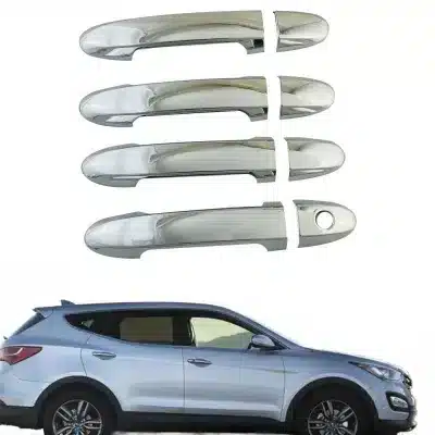 Chrome Exterior Door Handle Covers for 2006-2012 Hyundai Santa Fe, Triple Chrome Plated ABS Trim Chrome Exterior Door Handle Covers for 2006-2012 Hyundai Santa Fe, Triple Chrome Plated ABS Trim