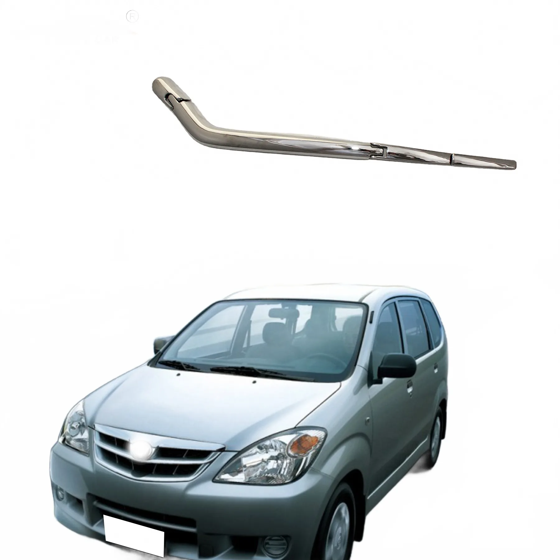 Rear Windshield Wiper Arm and Blade Set Chrome ABS Trim Cover Replacement for Avanza Xenia 2003-2011