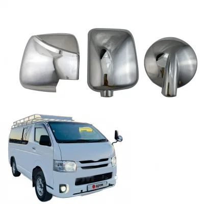 Chrome Plated ABS Side Mirror Cover Trim 3-Piece Set for Toyota Hiace 2006-2016 Japan Version Chrome Plated ABS Side Mirror Cover Trim 3-Piece Set for Toyota Hiace 2006-2016 Japan Version