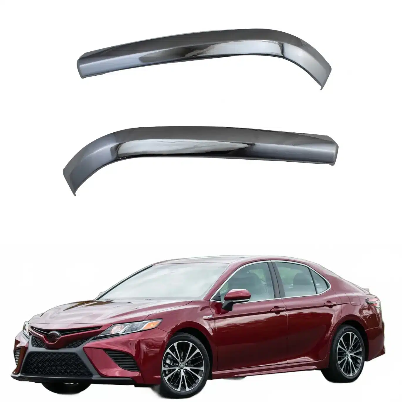 Side Rearview Mirror Trim Cover Chrome Decorative Strip for Toyota Camry Avalon C-HR
