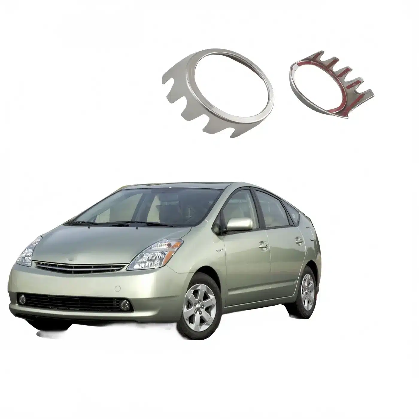 Chrome Fog Light Cover Trim for Toyota Prius 2003-2010 Front Bumper Bezel Accent