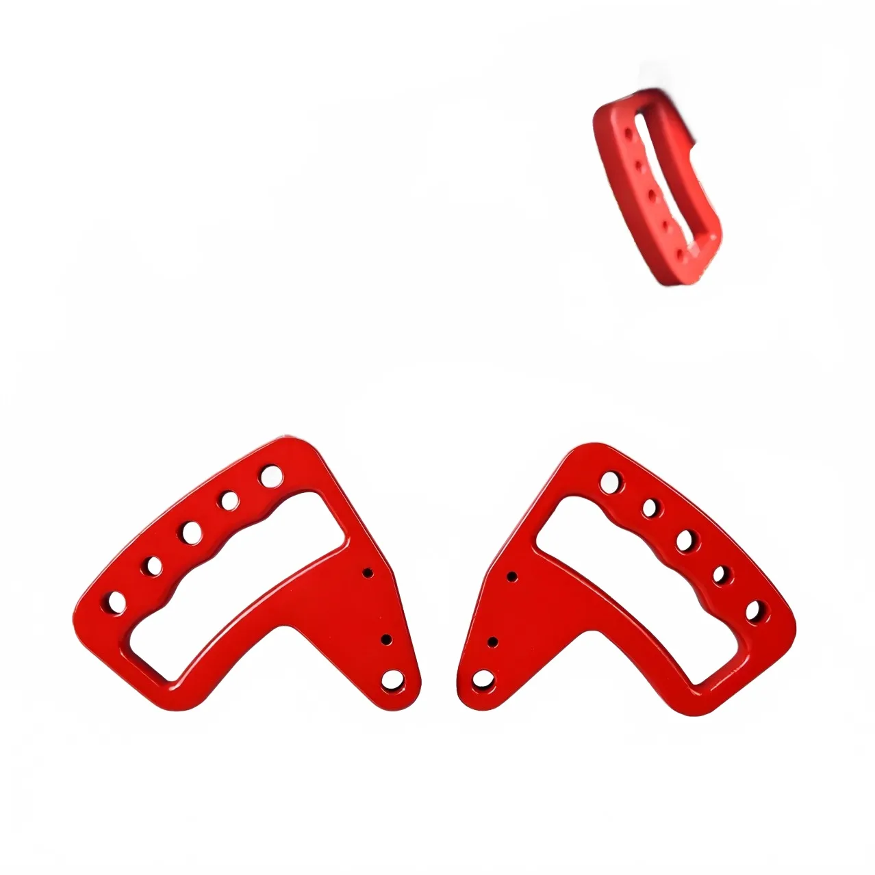 Rear Aluminum Alloy Grab Handles Red Pair for 2007-2017 Jeep Wrangler JK 2/4 Door
