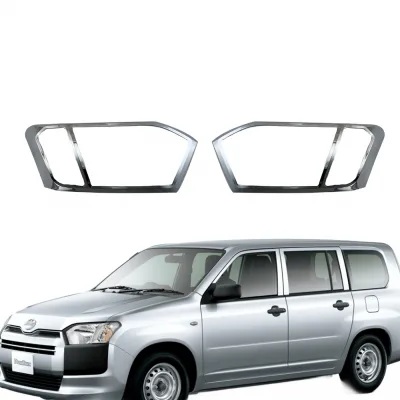 Chrome Plated Headlight Cover Trim Bezels for Toyota Probox Succeed Protective Exterior Frame Accent