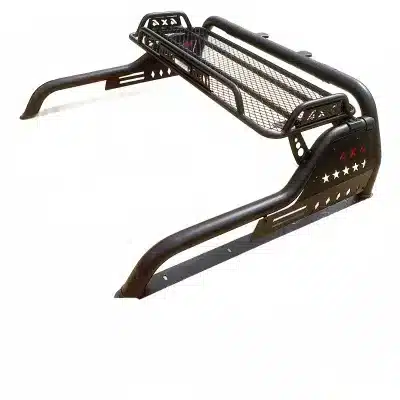 Heavy Duty Pickup Truck Roll Bar with Cargo Basket and Integrated Light Mounts for GWM Poer King Kong Maxus T60 Nissan Navara Heavy Duty Pickup Truck Roll Bar with Cargo Basket and Integrated Light Mounts for GWM Poer King Kong Maxus T60 Nissan Navara