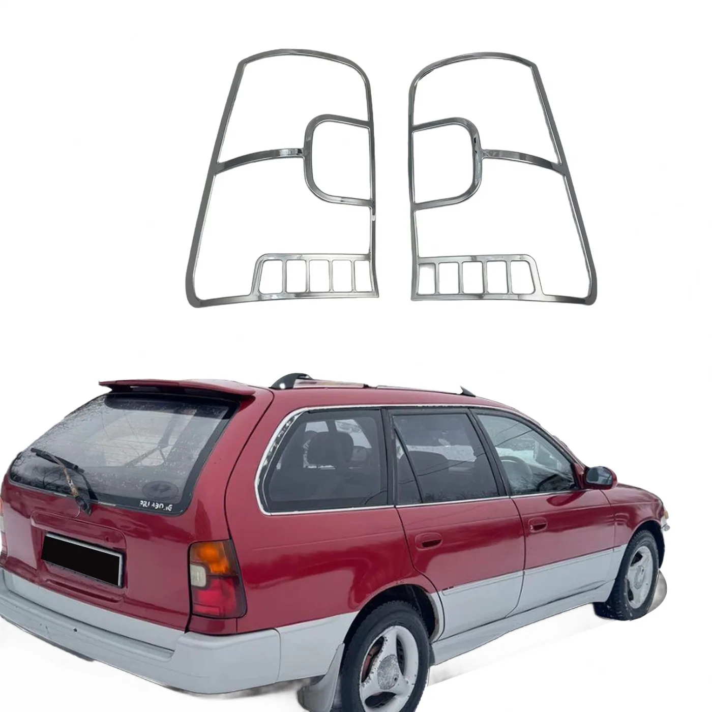 Chrome Rear Tail Light Trim Guard Covers for Toyota Corolla AE100 1996