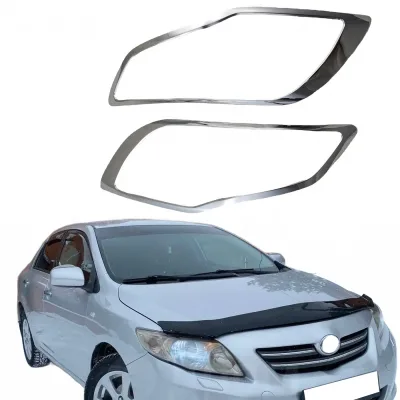 Front Headlight Cover Chrome Plated ABS Decorative Trim Frame for 2009-2012 Corolla Fielder Front Headlight Cover Chrome Plated ABS Decorative Trim Frame for 2009-2012 Corolla Fielder