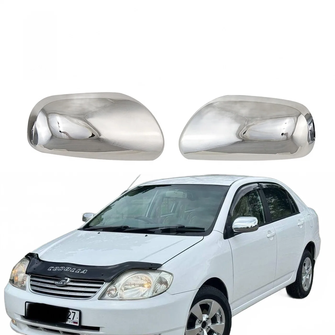 Side Rearview Mirror Cover Housing Chrome Plated for Toyota Corolla Axio Fielder Premio