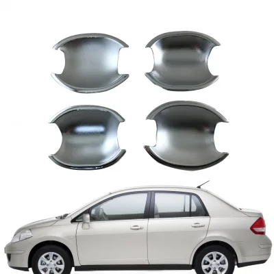 Chrome Plated Door Handle Bowl Cover Trim for Nissan Tiida Sunny 2011-2019 Exterior Accessories Chrome Plated Door Handle Bowl Cover Trim for Nissan Tiida Sunny 2011-2019 Exterior Accessories
