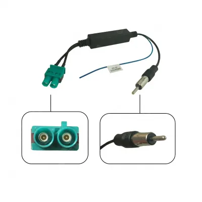 Dual Fakra to Single Fakra Radio Antenna Adapter Cable with Signal Amplifier for Audi VW Volkswagen Touareg Cayenne Dual Fakra to Single Fakra Radio Antenna Adapter Cable with Signal Amplifier for Audi VW Volkswagen Touareg Cayenne