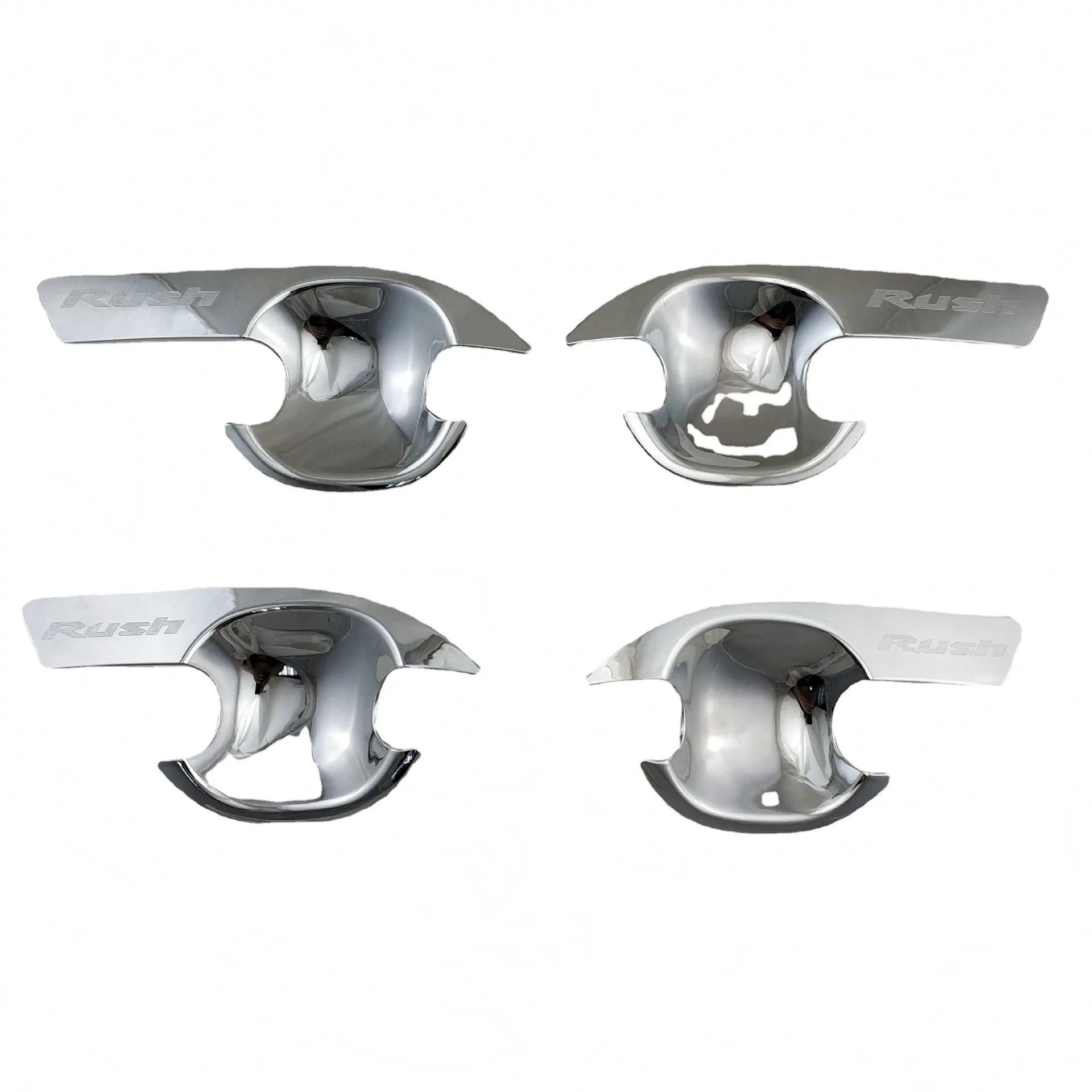 Exterior Door Bowl Cover Trim with Chrome ABS Electroplating Scratch Protector for Toyota Rush 2019