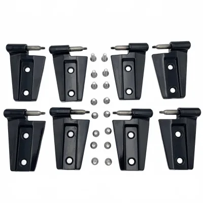 Heavy Duty Exterior Door Hinge Set Black Aluminum Alloy for Jeep Wrangler JK JKU 2007-2017 4-Door Heavy Duty Exterior Door Hinge Set Black Aluminum Alloy for Jeep Wrangler JK JKU 2007-2017 4-Door