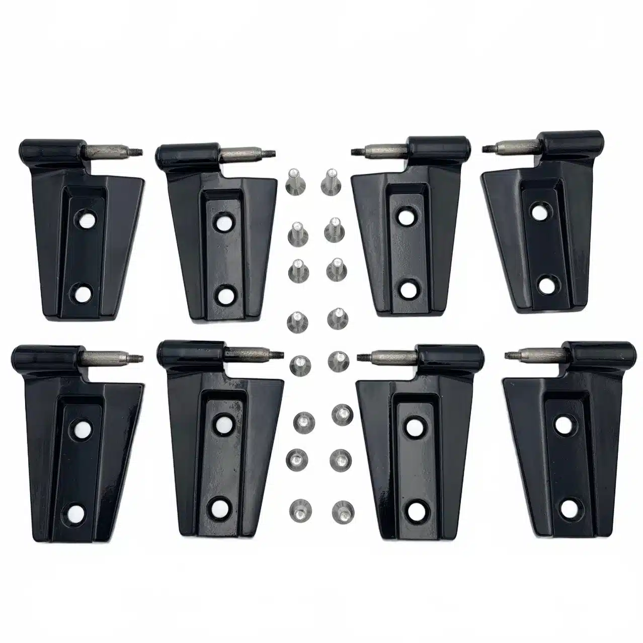 Heavy Duty Exterior Door Hinge Set Black Aluminum Alloy for Jeep Wrangler JK JKU 2007-2017 4-Door