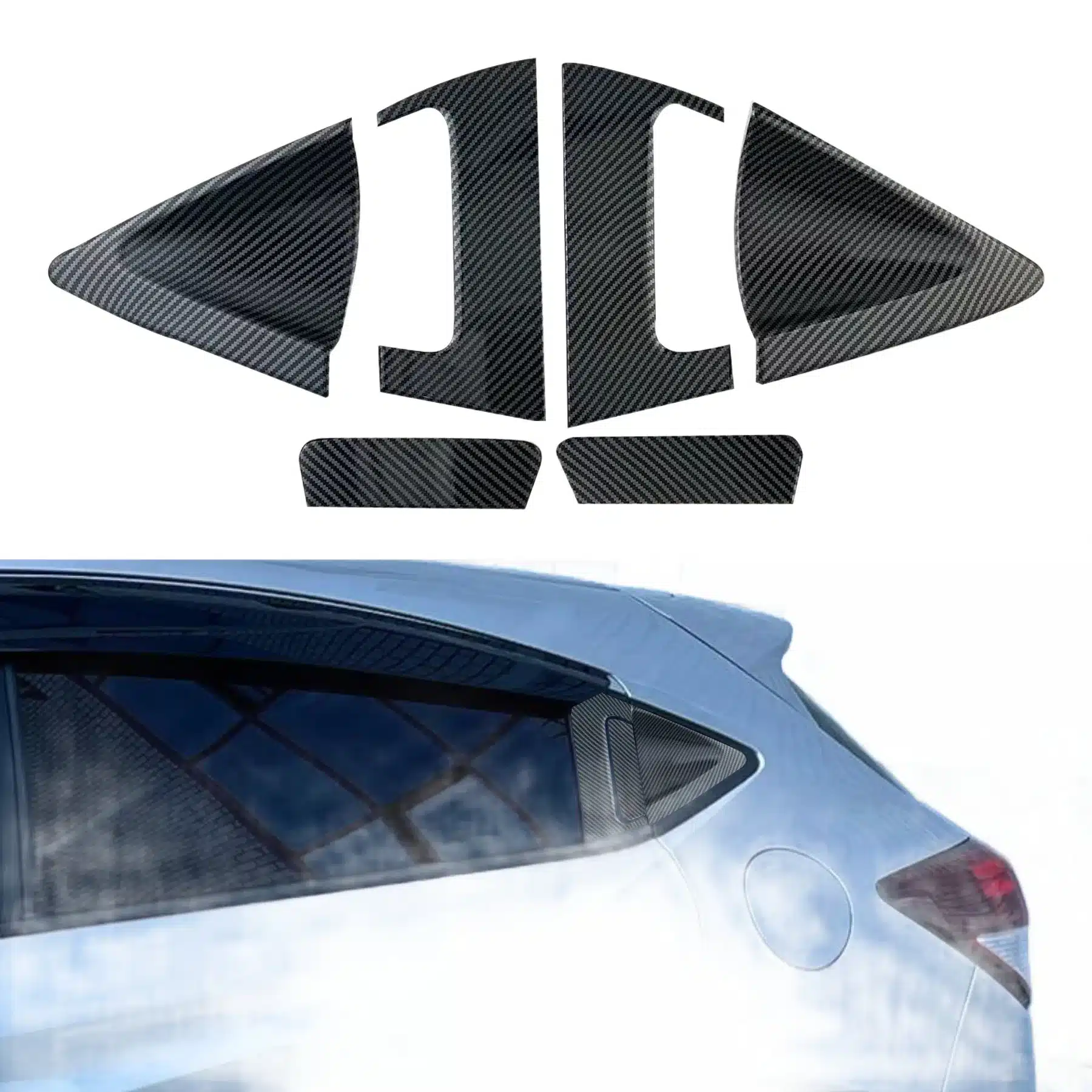 Rear Outer Door Handle Bowl Trim Cover Protector Carbon Fiber Style for Honda vezel HRV