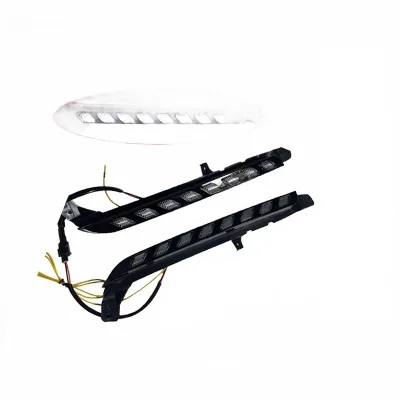 LED Daytime Running Lights for Toyota Hilux Rocco 2021 Front Bumper DRL with Sequential Turn Signals LED Daytime Running Lights for Toyota Hilux Rocco 2021 Front Bumper DRL with Sequential Turn Signals