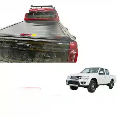 Manual Retractable Truck Bed Tonneau Cover Matte Black Aluminum Roller Shutter for Pickup Trucks Manual Retractable Truck Bed Tonneau Cover Matte Black Aluminum Roller Shutter for Pickup Trucks