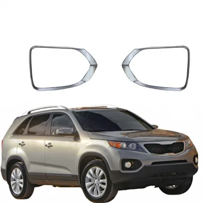 Front Bumper Fog Light Trim Frame for 2010-2015 Kia Sorento Exterior Fog Lamp Cover Shell Decor