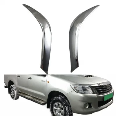 Chrome Headlight Eyelid Trim Covers for Toyota Hilux Vigo 2012-2014 Front Lamp Decorative Garnish Chrome Headlight Eyelid Trim Covers for Toyota Hilux Vigo 2012-2014 Front Lamp Decorative Garnish