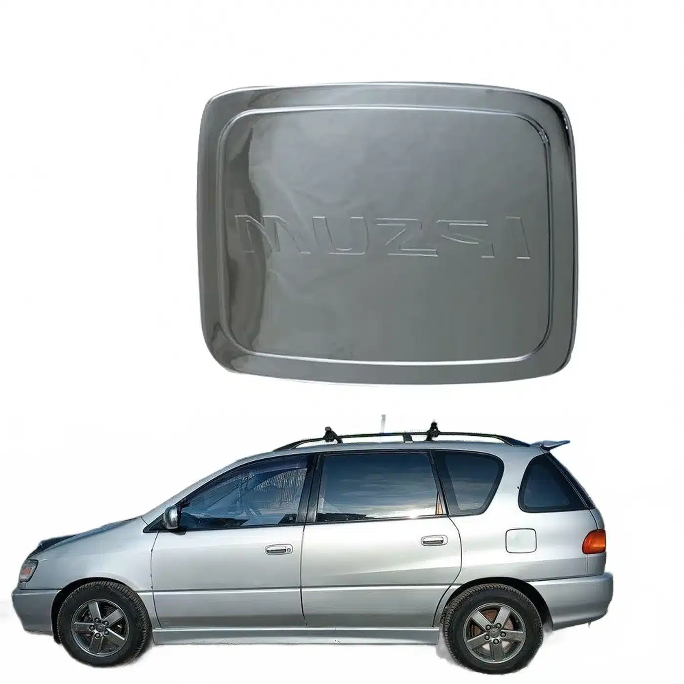 Chrome Plated Fuel Tank Cap Cover Trim for 1996-2000 Toyota Ipsum Exterior Decoration