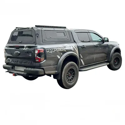 Tri-Fold Hard Truck Bed Canopy Aluminum Alloy Rear Trunk Cover For Ford Ranger 2023 Tri-Fold Hard Truck Bed Canopy Aluminum Alloy Rear Trunk Cover For Ford Ranger 2023