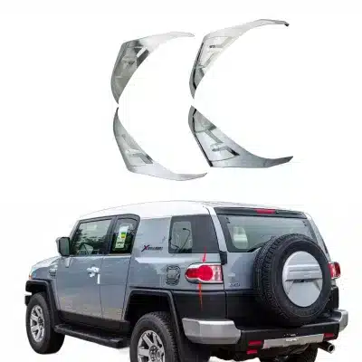 Rear Tail Light Covers ABS Chrome Trim Guards for Toyota FJ Cruiser 2007-2021 Rear Tail Light Covers ABS Chrome Trim Guards for Toyota FJ Cruiser 2007-2021