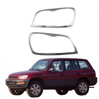 Front Headlight Bezel Cover Trim for Toyota RAV4 1996-2000, Chrome Finish Headlamp Decor Frame Front Headlight Bezel Cover Trim for Toyota RAV4 1996-2000, Chrome Finish Headlamp Decor Frame