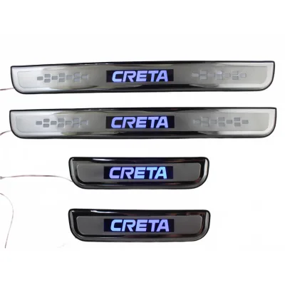 LED Door Sill Guard Kit with Blue Light Scuff Plate Welcome Pedal for Creta LED Door Sill Guard Kit with Blue Light Scuff Plate Welcome Pedal for Creta