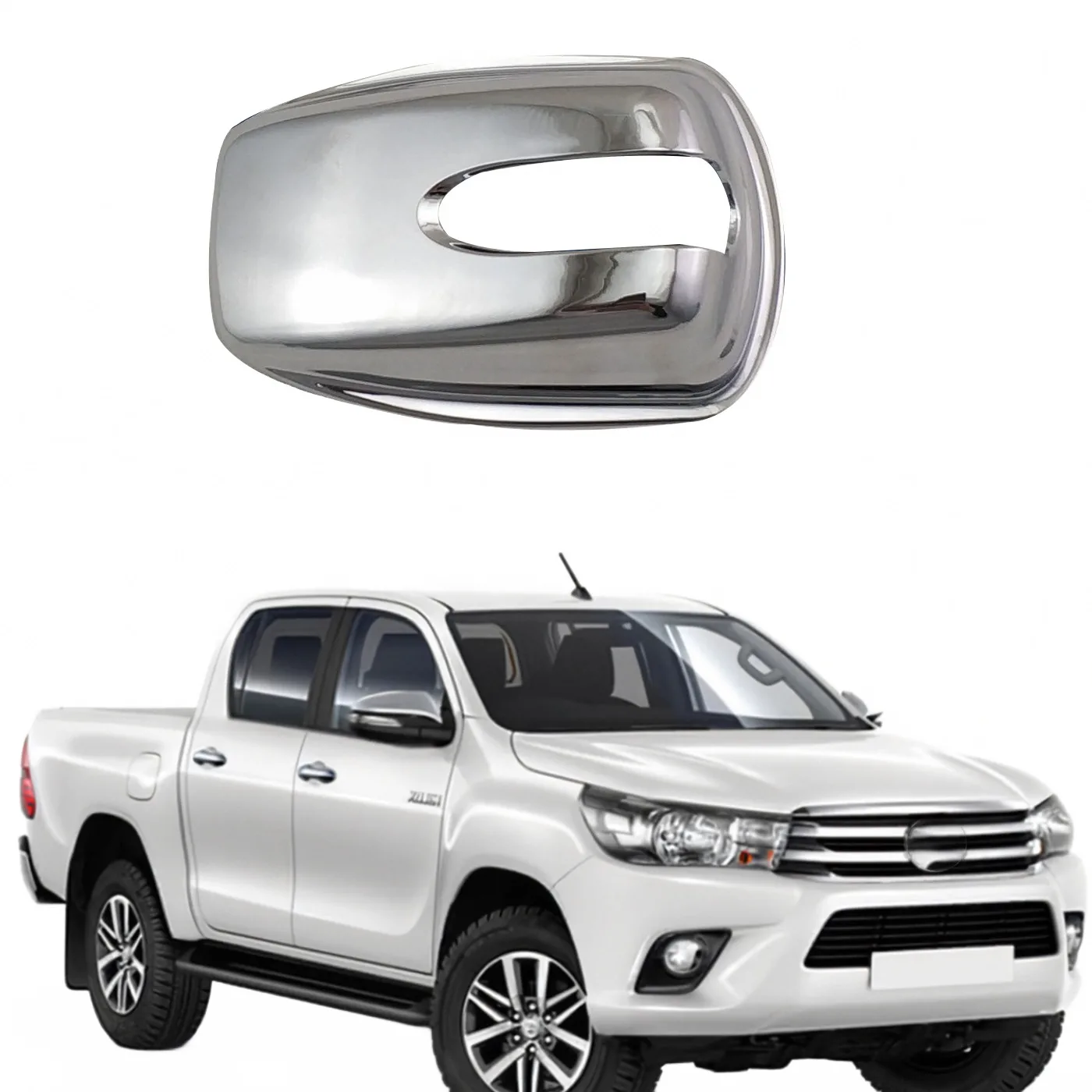 Exterior Antenna Cover Trim for Toyota Hilux REVO 2016 Chrome ABS Plastic Decorative Housing