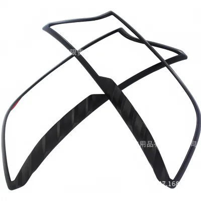 Matte Black Front Headlight Cover Trim Protectors Compatible with Ford Ranger 2016-2018 Matte Black Front Headlight Cover Trim Protectors Compatible with Ford Ranger 2016-2018