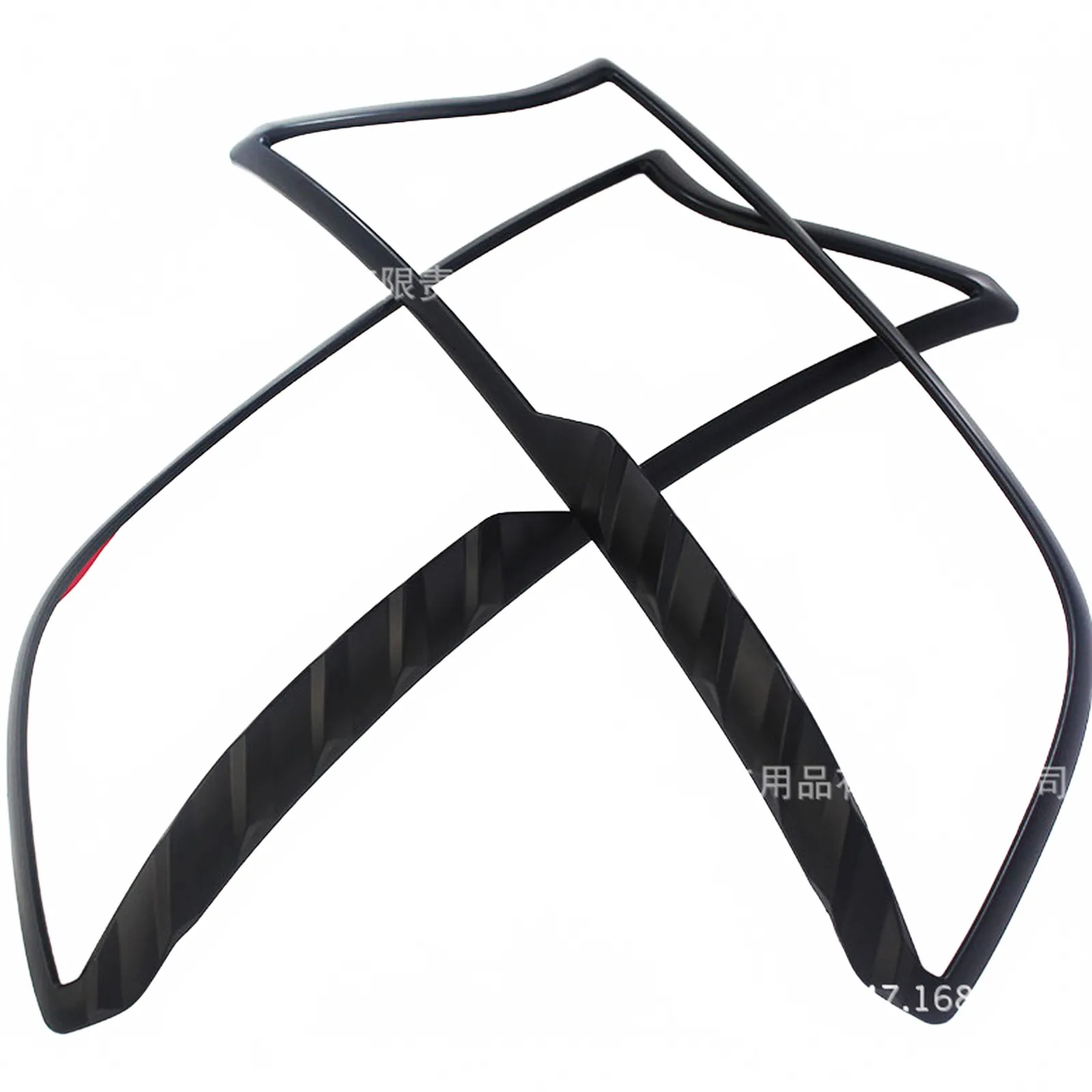 Matte Black Front Headlight Cover Trim Protectors Compatible with Ford Ranger 2016-2018