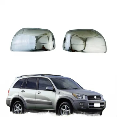 Chrome Exterior Rearview Mirror Cover Caps for Toyota RAV4 2001-2005 Side Mirror Guard Trim Chrome Exterior Rearview Mirror Cover Caps for Toyota RAV4 2001-2005 Side Mirror Guard Trim