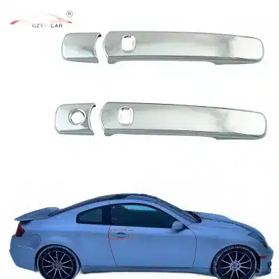 Chrome Exterior Door Handle Cover Trim for 2003-2007 Infiniti G35 Coupe 2-Door Chrome Exterior Door Handle Cover Trim for 2003-2007 Infiniti G35 Coupe 2-Door