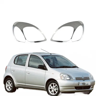Front Headlight Cover Chrome Plated ABS Exterior Trim for Toyota Yaris Vitz 2000 Front Headlight Cover Chrome Plated ABS Exterior Trim for Toyota Yaris Vitz 2000