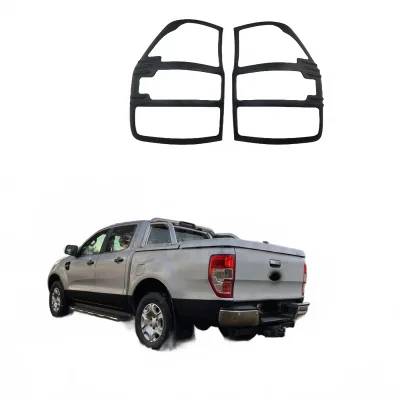 Rear Tail Light Covers for Ford Ranger 2016+, Matte Black ABS Exterior Trim Frame Accents, Pair Rear Tail Light Covers for Ford Ranger 2016+, Matte Black ABS Exterior Trim Frame Accents, Pair