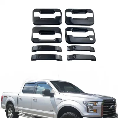 Exterior Door Handle Cover Trim Kit for Ford F-150 Raptor 2009-2015 Gloss Black Protective Shell Exterior Door Handle Cover Trim Kit for Ford F-150 Raptor 2009-2015 Gloss Black Protective Shell