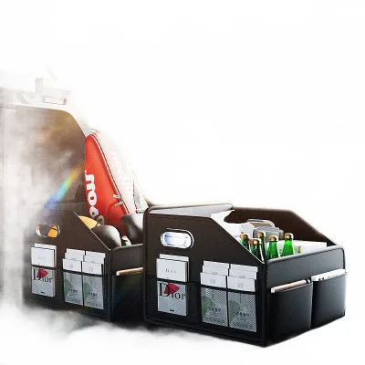 Foldable Car Trunk Organizer, Heavy Duty Multi-Compartment Storage Box for SUV and Truck Foldable Car Trunk Organizer, Heavy Duty Multi-Compartment Storage Box for SUV and Truck