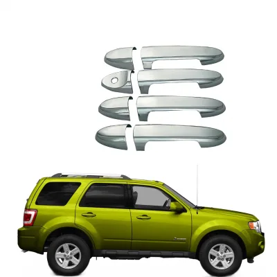 Exterior Door Handle Cover Trim Kit for 2007-2011 Ford Escape Chrome Protection Accents Exterior Door Handle Cover Trim Kit for 2007-2011 Ford Escape Chrome Protection Accents