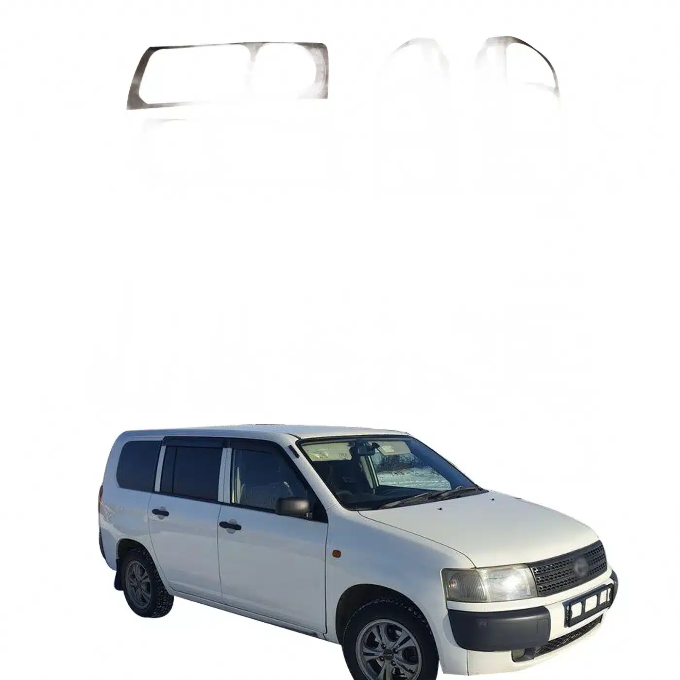 Chrome Exterior Rearview Mirror Cover Set for Toyota Probox 2004-2014, ABS Trim Protection Accessories
