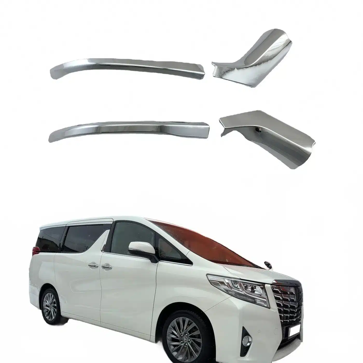 Rearview Side Mirror Trim Strip Cover Garnish for Toyota Alphard AH30 2015-2017