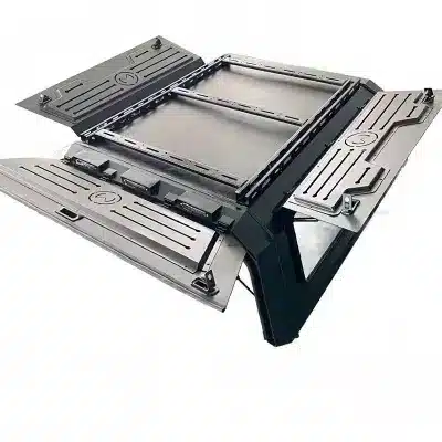 Aluminum Alloy Truck Bed Canopy/Hardtop Shell with Triple-Opening Side Doors and Integrated LED Lights for Foton View F9, Maxus, Navarra, and Rich 6 Pickups Aluminum Alloy Truck Bed Canopy/Hardtop Shell with Triple-Opening Side Doors and Integrated LED Lights for Foton View F9, Maxus, Navarra, and Rich 6 Pickups