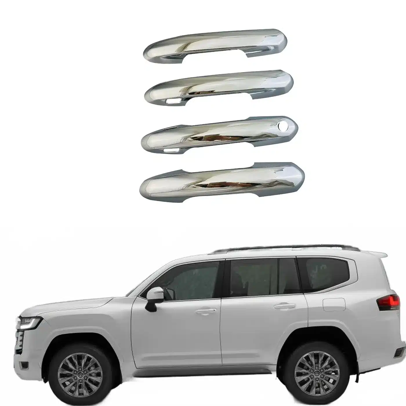 Exterior Door Handle Cover Protector Trim Compatible with Land Cruiser LC300 2021-2025