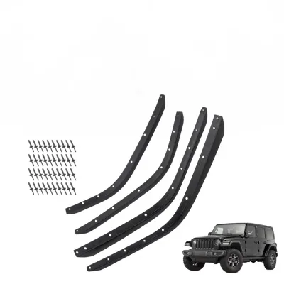 Widened Wheel Fender Flare Extensions for 2018-2025 Jeep Wrangler JL, High Clearance Wide Body Trim Kit Widened Wheel Fender Flare Extensions for 2018-2025 Jeep Wrangler JL, High Clearance Wide Body Trim Kit
