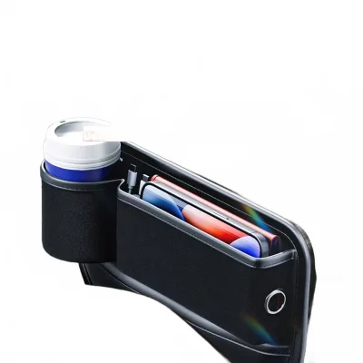 Universal Car Seat Gap Filler Organizer and Storage Box with Integrated Cup Holder for Automotive Interior Universal Car Seat Gap Filler Organizer and Storage Box with Integrated Cup Holder for Automotive Interior
