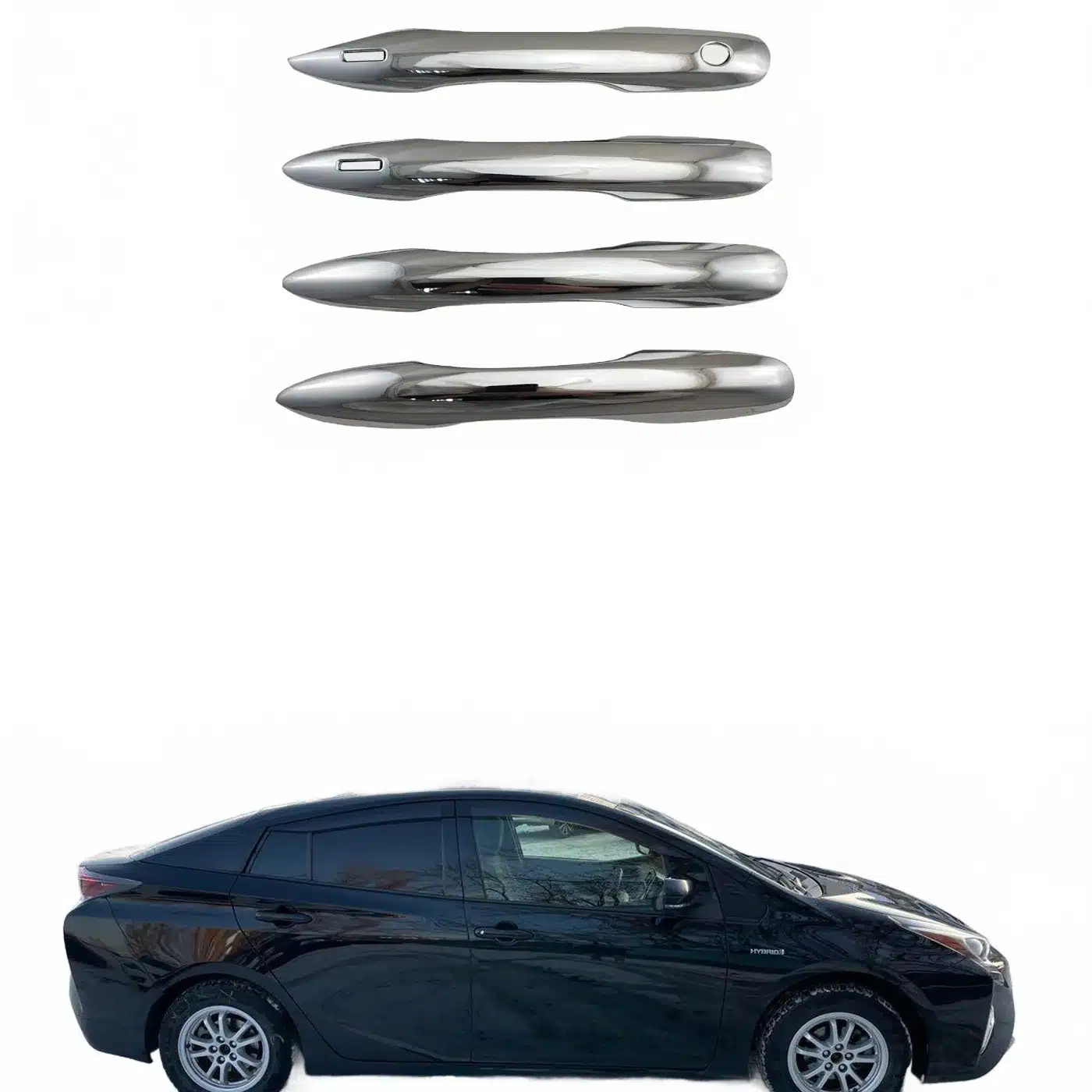 Chrome Exterior Door Handle Covers Trim for Toyota Prius 40 50 Series 2015-2020