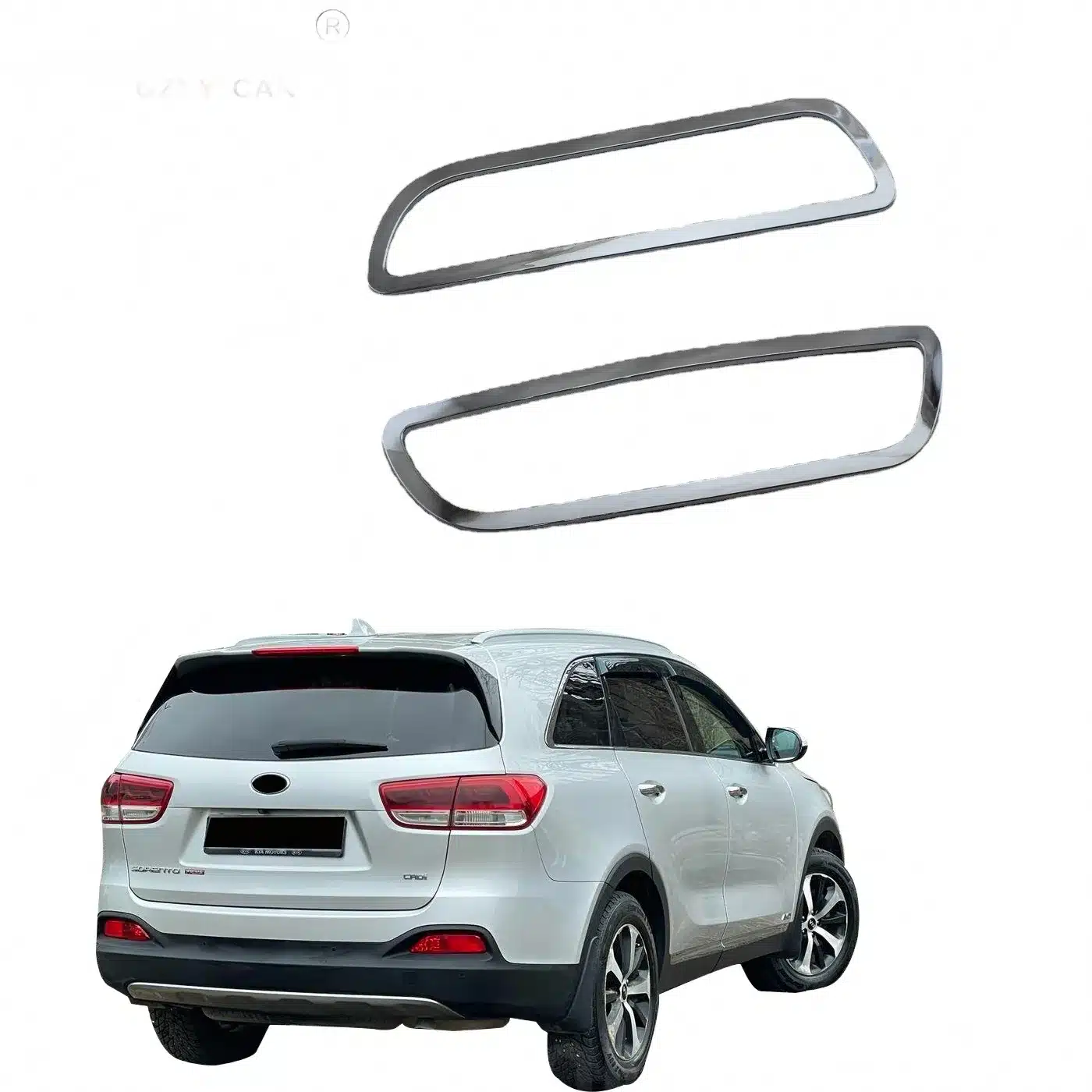Rear Fog Light Cover Frame Trim for Kia Sorento 2010-2015 Chrome Exterior Decoration