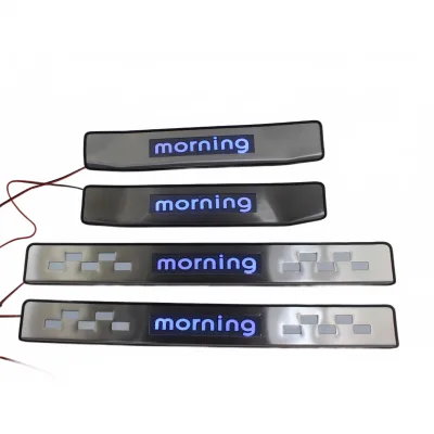 LED Door Sill Guard Kit with Blue Light Scuff Plate Welcome Pedal Covers for Kia Morning LED Door Sill Guard Kit with Blue Light Scuff Plate Welcome Pedal Covers for Kia Morning