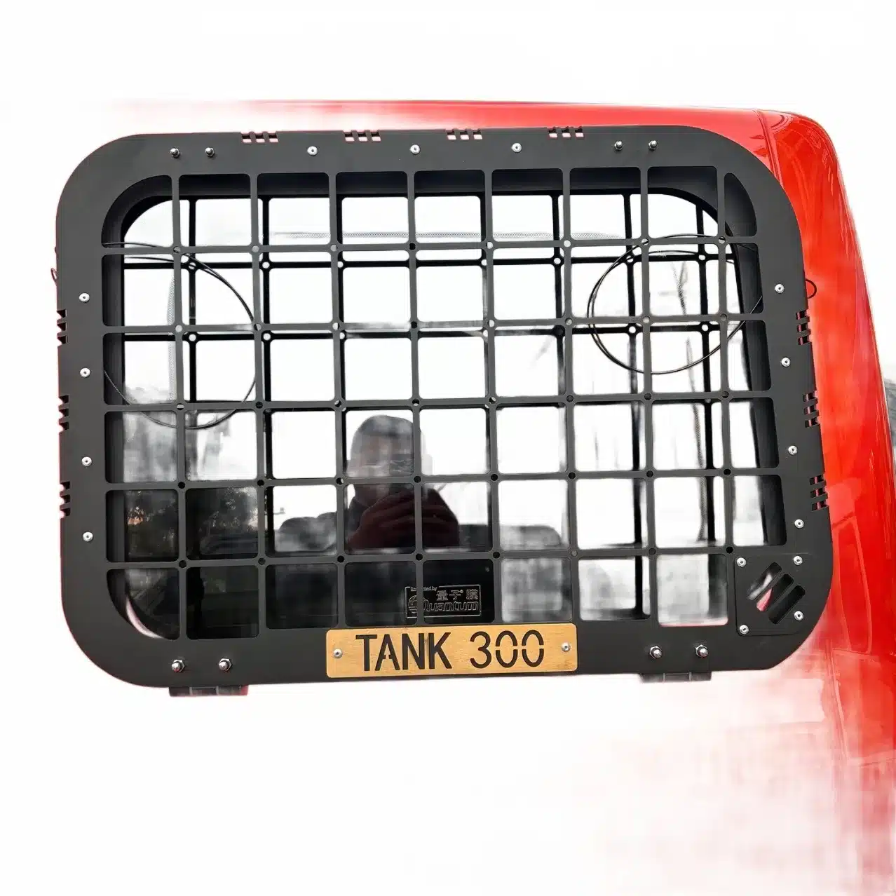 Rear Side Window Mecha Storage Rack Grid for Tank 300, Exterior Window Cargo Expansion Panel, Black