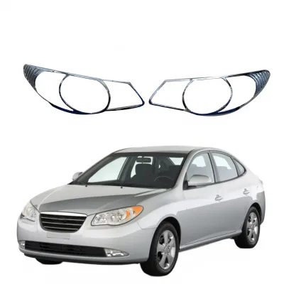 Front Headlight Bezel Cover Trim for 2008 Hyundai Elantra High-Quality ABS Exterior Decoration Decor Frame Front Headlight Bezel Cover Trim for 2008 Hyundai Elantra High-Quality ABS Exterior Decoration Decor Frame