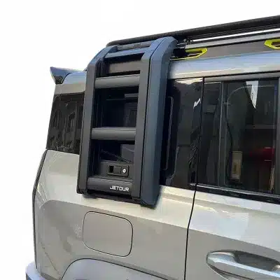 Foldable Aluminum Side Ladder with Locking Buckle Compatible with Jetour T2 Traveler Roof Rack Foldable Aluminum Side Ladder with Locking Buckle Compatible with Jetour T2 Traveler Roof Rack