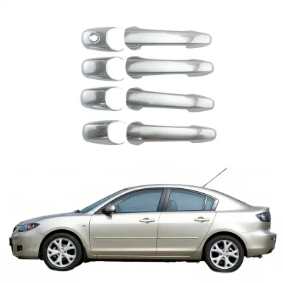 Chrome Plated ABS Door Handle Covers for Mazda 6 2003-2008 Exterior Trim Protectors Chrome Plated ABS Door Handle Covers for Mazda 6 2003-2008 Exterior Trim Protectors