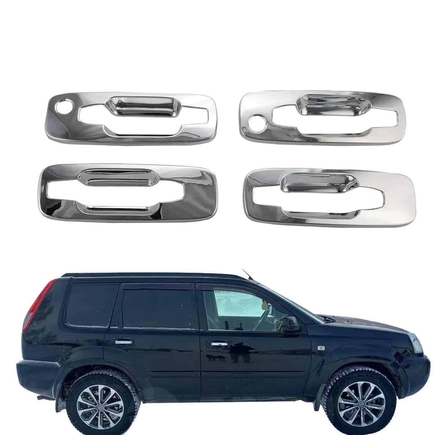 Chrome Exterior Door Handle Bowl Cover Trim for Nissan X-Trail T30 2002-2006